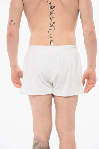Terry Cotton Swim Shorts with Side Logo