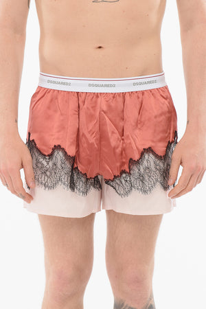 Poplin Cotton Boxer With Satin Detail