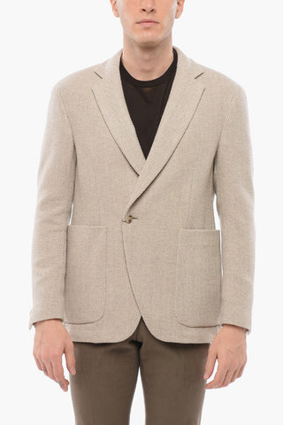 Blazer RESET aus Wolltuch mit Fischgrätmuster