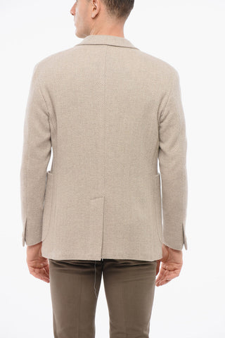 Blazer RESET aus Wolltuch mit Fischgrätmuster