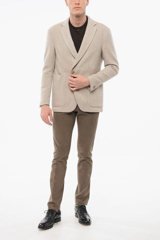 Blazer RESET aus Wolltuch mit Fischgrätmuster