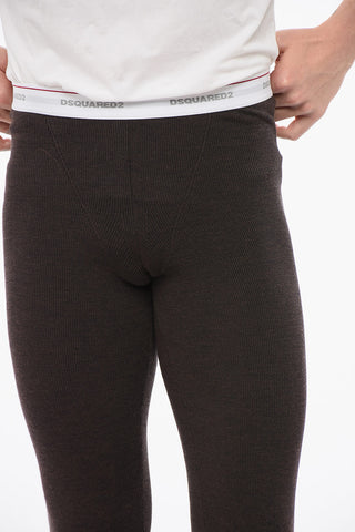 UNDERWEAR Ribbed Pajama Pants With Logoed Band