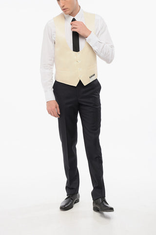 4-Knopf-Weste ACADEMY CRIMONIA aus Seide