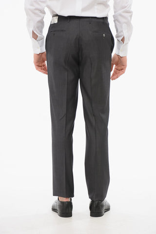 Cool Wool Pants with Striped Motif