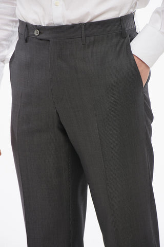 Cool Wool Pants with Striped Motif