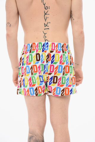 All-Over logo Chenille Swim Shorts