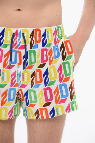 All-Over logo Chenille Swim Shorts