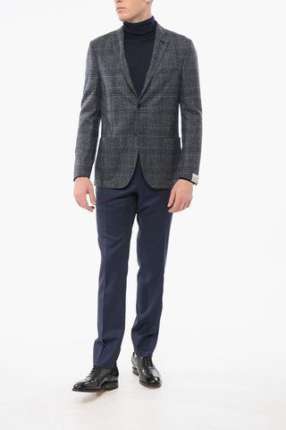 Blazer Monopetto In Lana Semifoderato Con Tasche A Toppa