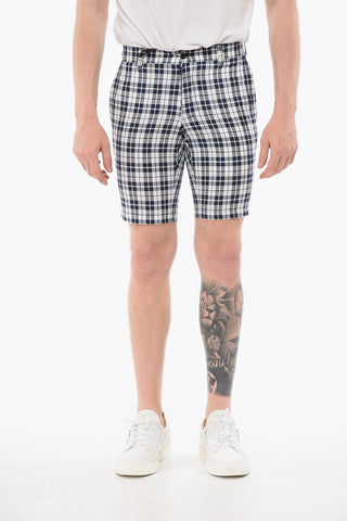 ID Shorts in Cotone con Fantasia a Quadri