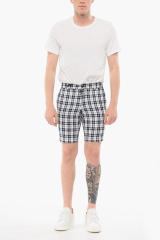 ID Shorts in Cotone con Fantasia a Quadri