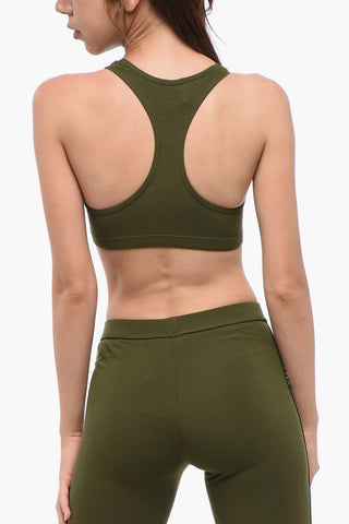 Reggiseno Sportivo in Cotone con Logo Laterale