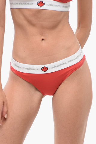 Cotton Blend Slip with Logoed Waistband