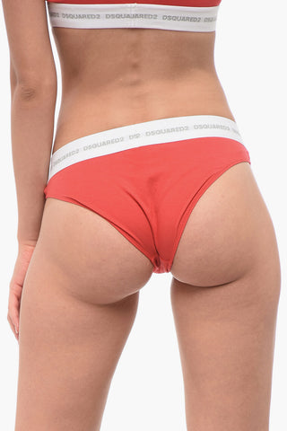 Cotton Blend Slip with Logoed Waistband