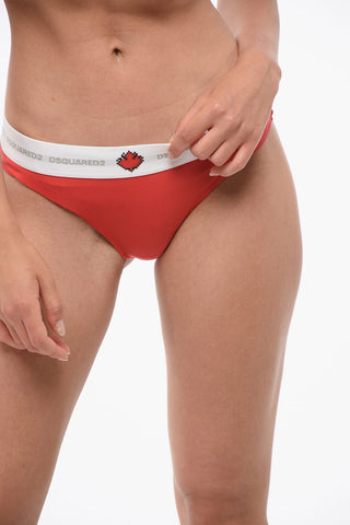 Cotton Blend Slip with Logoed Waistband