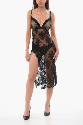 Sottoveste Bareback in Pizzo con Reggiseno Imbottito