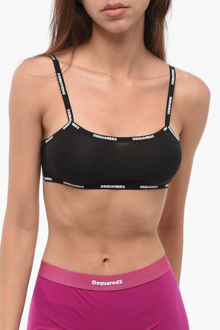 Bandeau Bra with Logoed Trim