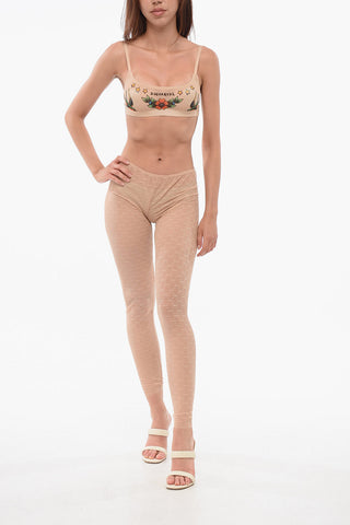 Monogram Lace Tights