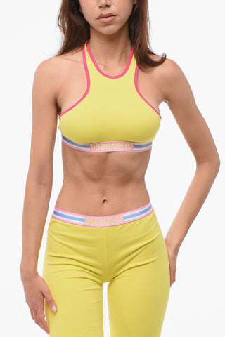 Cotton Sport Bra with Contrasting Trims