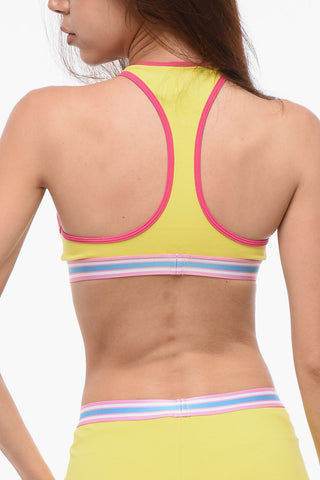Reggiseno Sportivo in Cotone con Rifiniture a Contrasto