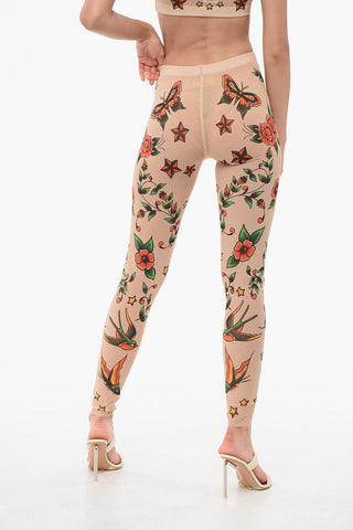 Collant in Mesh Motivo Tattoo