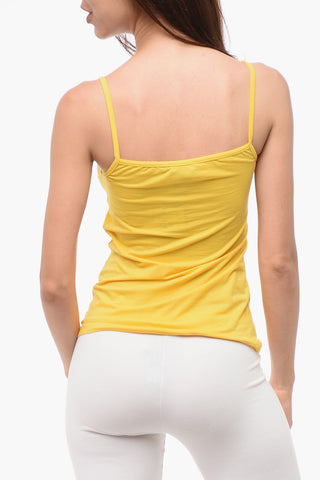 Tank Top in Misto Cotone con Logo