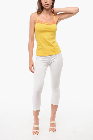 Tank Top in Misto Cotone con Logo