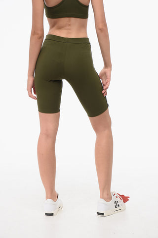 Cotton Stretch Cycling Shorts with Side Logo