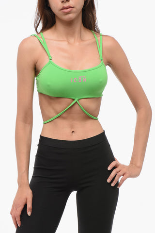 Solid Color ICON Bra Top with Crossed Straps