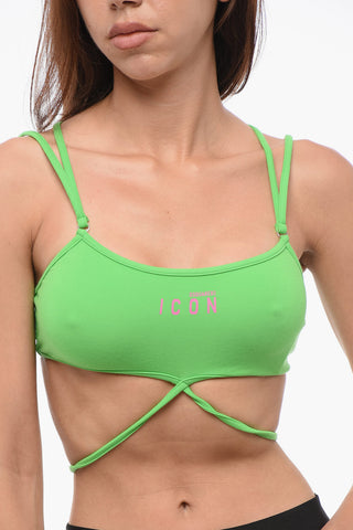 Solid Color ICON Bra Top with Crossed Straps