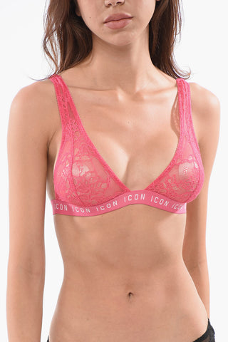 Lace Triangle Bra ICON with Logo Elastic