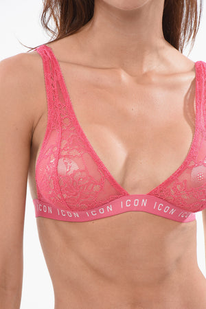Lace Triangle Bra ICON with Logo Elastic