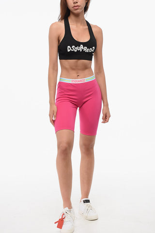 Shorts Cycling In Cotone Stretch Con Banda Logata