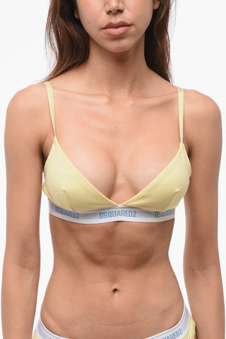Triangle Bra with Logo Band