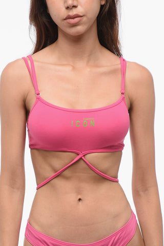 Solid Color ICON Bra Top with Crossed Straps