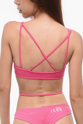 Solid Color ICON Bra Top with Crossed Straps