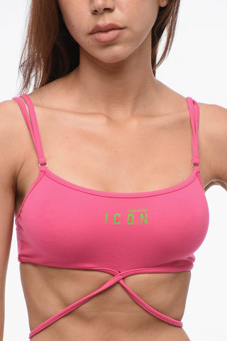 Solid Color ICON Bra Top with Crossed Straps