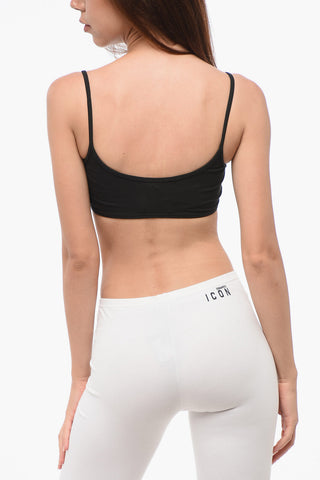 Reggiseno in Misto Cotone con Logo Stampato