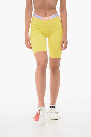 Stretch Cotton Cycling Shorts with Logo Band