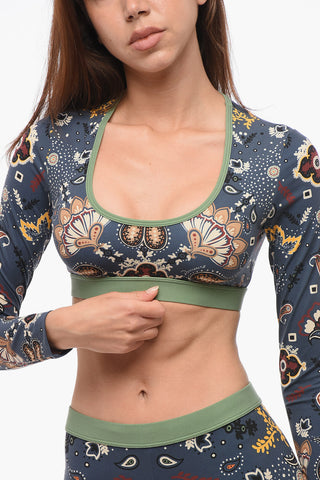 Bandana Motif Underwear Cropped Top