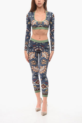Bandana Motif Underwear Cropped Top