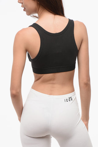 Reggiseno Sportivo in Tessuto Coste