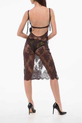 Sottoveste Bareback in Pizzo con Reggiseno Imbottito