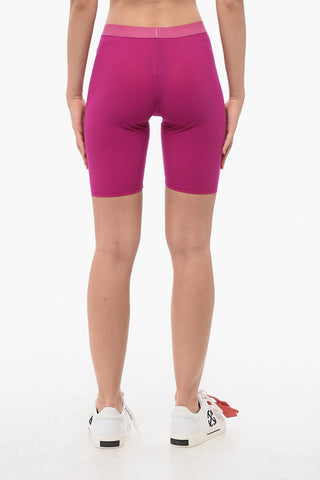 Solid Color Nylon Stretch Cycling Shorts