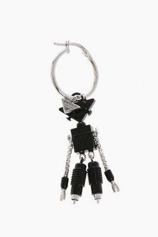 Silver Single Earring ROBOT