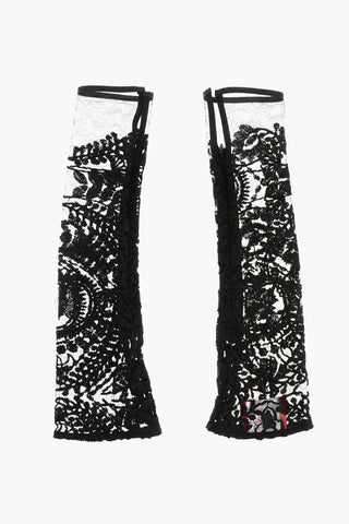 Lace Muffs with Side Zip