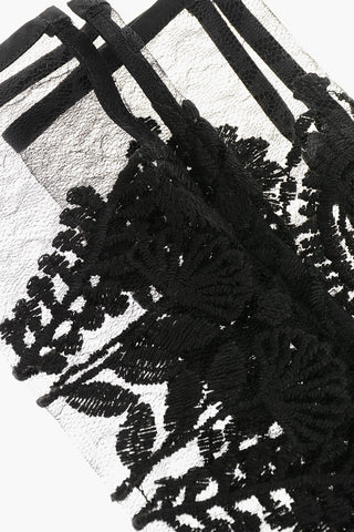 Lace Muffs with Side Zip