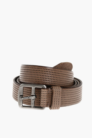 Cintura in Pelle Traforata 30mm