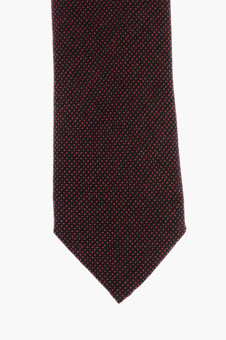 Cravatta in Cashmere Motivo Micro Pois