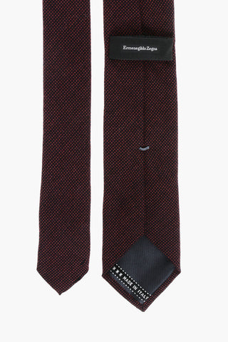Cravatta in Cashmere Motivo Micro Pois