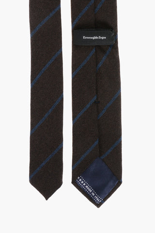 Cashmere Tie with Oblique Stripe Motif